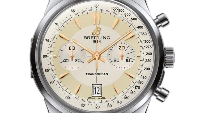 The 43 mm copy Breitling Transocean AB015412 watches have silvery and white dials.